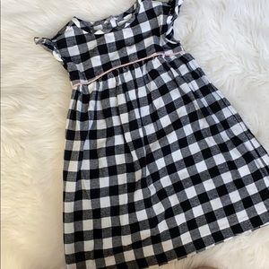 Gymboree black and white flannel dress, size 3t.